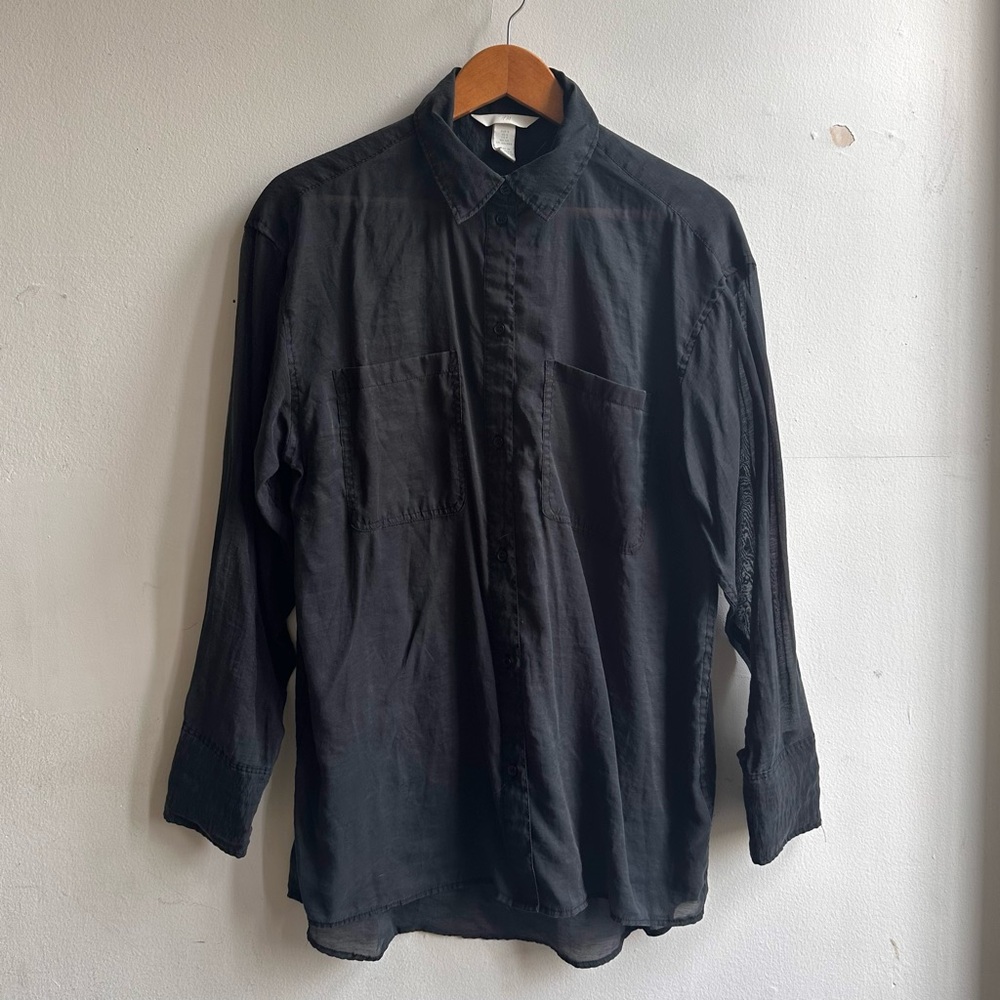 H&M Oversized Sheer Button Down